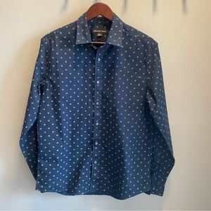 Michael Kors Slim Fit Dress Shirt - Navy with Floral Print